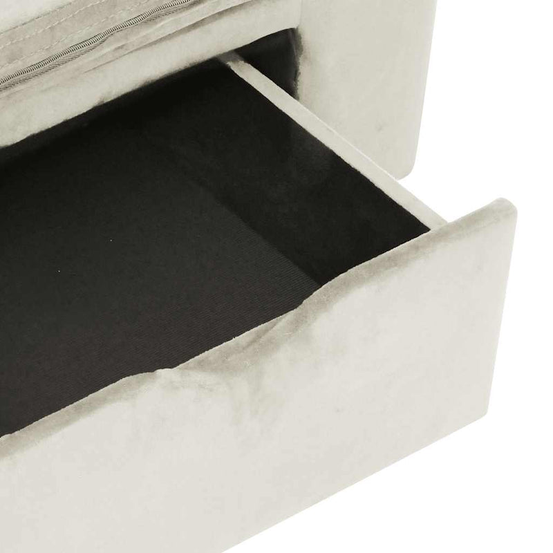 vidaXL krémszínű plüss kutyakanapé fiókkal 75 x 50 x 38 cm