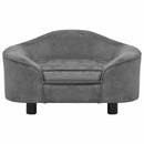 vidaXL szürke plüss kutyakanapé 67 x 47 x 36 cm