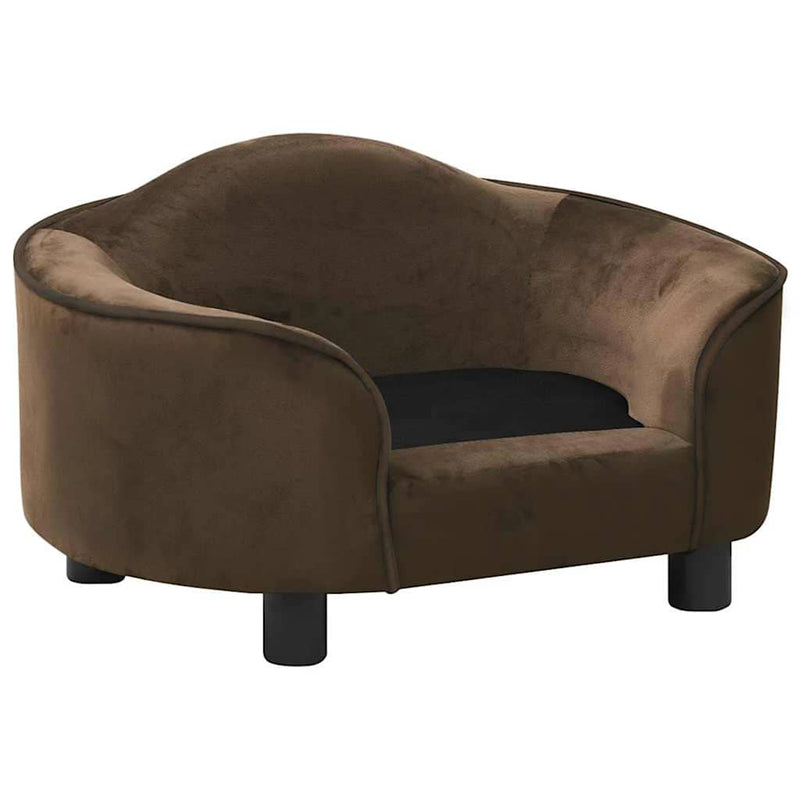 vidaXL barna plüss kutyakanapé 67 x 47 x 36 cm