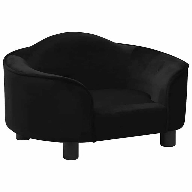 vidaXL fekete plüss kutyakanapé 67 x 47 x 36 cm