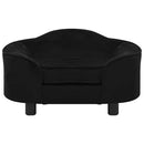 vidaXL fekete plüss kutyakanapé 67 x 47 x 36 cm