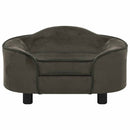 vidaXL sötétszürke plüss kutyakanapé 67 x 47 x 36 cm