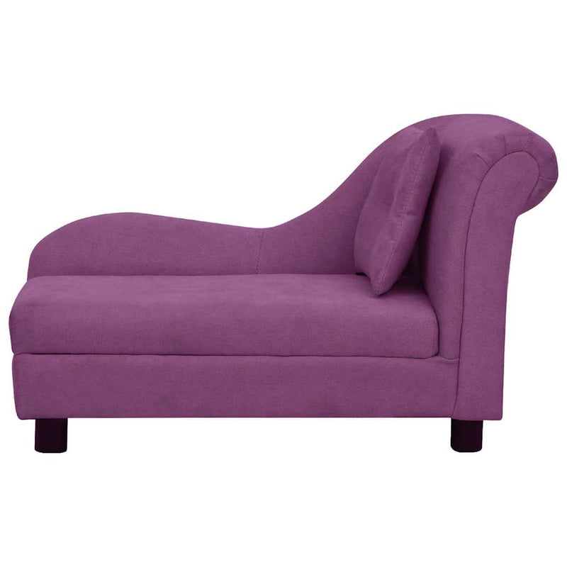 vidaXL burgundi vörös plüss kutyakanapé párnával 83 x 44 x 44 cm