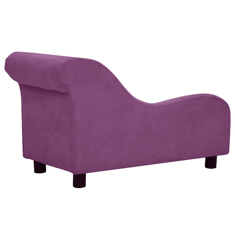 vidaXL burgundi vörös plüss kutyakanapé párnával 83 x 44 x 44 cm