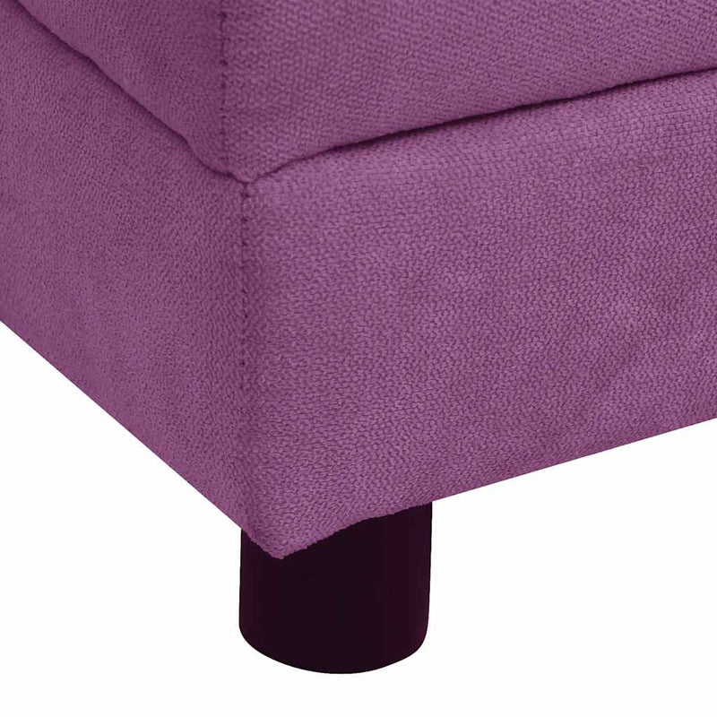 vidaXL burgundi vörös plüss kutyakanapé párnával 83 x 44 x 44 cm