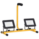 vidaXL meleg fehér fényű LED-es reflektor fogantyúval 2 x 30 W