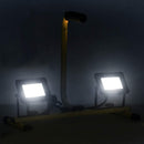 vidaXL hideg fehér fényű fogantyúval ellátott LED-es reflektor 2x20 W