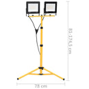 vidaXL meleg fehér fényű háromlábú LED-es reflektor 2 x 100 W