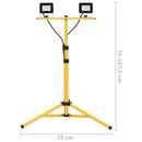vidaXL hideg fehér fényű háromlábú LED-es reflektor 2 x 20 W