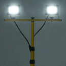 vidaXL hideg fehér fényű háromlábú LED-es reflektor 2 x 30 W