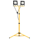 vidaXL hideg fehér fényű háromlábú LED-es reflektor 2 x 50 W