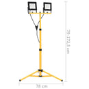 vidaXL hideg fehér fényű háromlábú LED-es reflektor 2 x 50 W