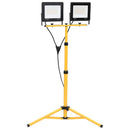 vidaXL hideg fehér fényű háromlábú LED-es reflektor 2 x 100 W
