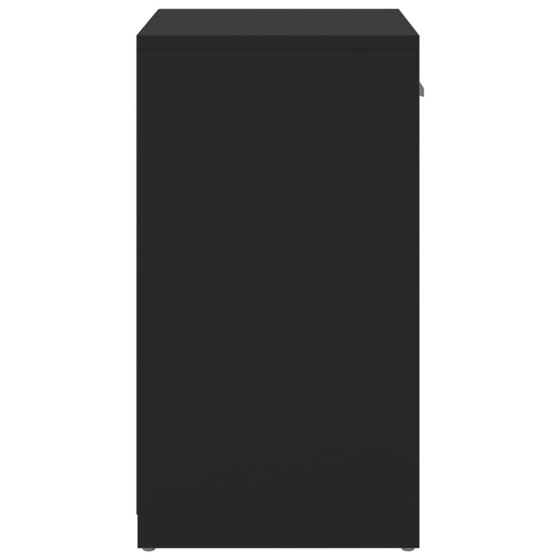 vidaXL fekete szerelt fa cipőtároló pad 94,5 x 31 x 57 cm