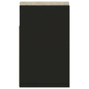 vidaXL fekete szerelt fa cipőtároló pad párnával 104 x 30 x 49 cm