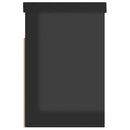vidaXL magasfényű fekete cipőtároló pad párnával 80 x 30 x 47 cm