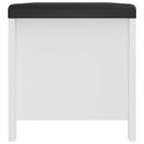 vidaXL fehér szerelt fa tárolódoboz párnával 105 x 40 x 45 cm