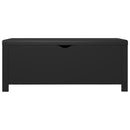 vidaXL fekete szerelt fa tárolódoboz párnával 105 x 40 x 45 cm