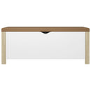 vidaXL fehér és sonoma tölgy színű tárolódoboz párnával 105x40x45 cm