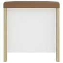 vidaXL fehér és sonoma tölgy színű tárolódoboz párnával 105x40x45 cm