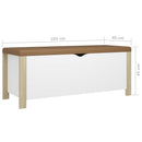 vidaXL fehér és sonoma tölgy színű tárolódoboz párnával 105x40x45 cm