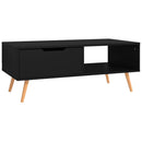 vidaXL fekete szerelt fa dohányzóasztal 100 x 49,5 x 43 cm