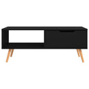 vidaXL fekete szerelt fa dohányzóasztal 100 x 49,5 x 43 cm