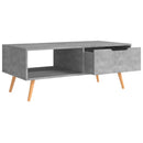 vidaXL betonszürke szerelt fa dohányzóasztal 100 x 49,5 x 43 cm