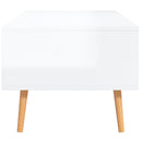 vidaXL magasfényű fehér szerelt fa dohányzóasztal 100 x 49,5 x 43 cm
