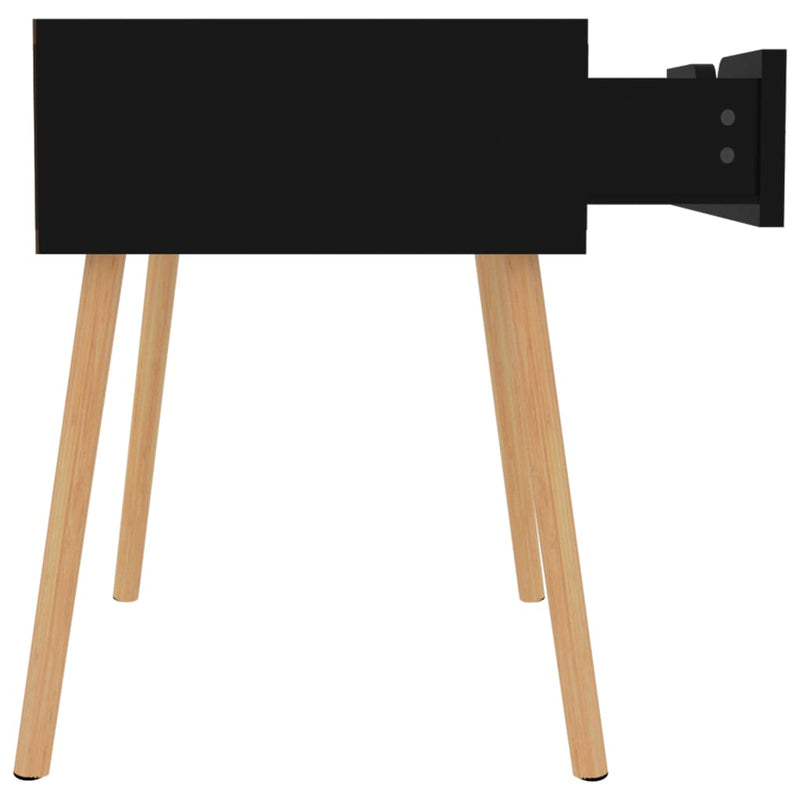 vidaXL 2 db magasfényű fekete szerelt fa éjjeliszekrény 40x40x56 cm