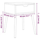 vidaXL 2 db magasfényű fekete szerelt fa éjjeliszekrény 40x40x56 cm