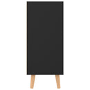 vidaXL fekete szerelt fa tálalószekrény 90 x 30 x 72 cm