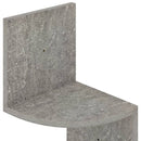 vidaXL betonszürke szerelt fa fali sarokpolc 19 x 19 x 123 cm