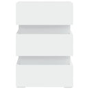 vidaXL fehér szerelt fa LED-es éjjeliszekrény 45 x 35 x 67 cm