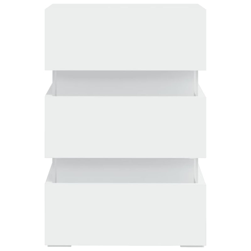 vidaXL fehér szerelt fa LED-es éjjeliszekrény 45 x 35 x 67 cm