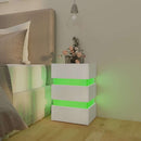 vidaXL fehér szerelt fa LED-es éjjeliszekrény 45 x 35 x 67 cm