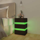 vidaXL fekete szerelt fa LED-es éjjeliszekrény 45 x 35 x 67 cm