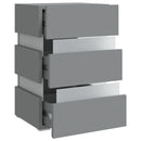 vidaXL szürke szerelt fa LED-es éjjeliszekrény 45 x 35 x 67 cm