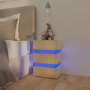 vidaXL fehér szerelt fa LED-es éjjeliszekrény 45 x 35 x 67 cm