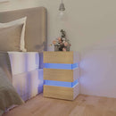 vidaXL fehér szerelt fa LED-es éjjeliszekrény 45 x 35 x 67 cm