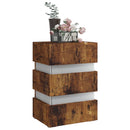 vidaXL füstös tölgy színű szerelt fa LED-es éjjeliszekrény 45x35x67 cm