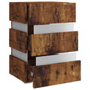 vidaXL füstös tölgy színű szerelt fa LED-es éjjeliszekrény 45x35x67 cm