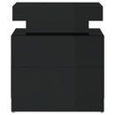 vidaXL magasfényű fekete szerelt fa éjjeliszekrény 45 x 35 x 52 cm