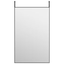 vidaXL fekete üveg és alumínium ajtótükör 50x80 cm