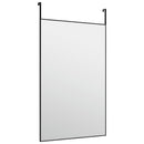 vidaXL fekete üveg és alumínium ajtótükör 50x80 cm