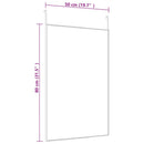 vidaXL fekete üveg és alumínium ajtótükör 50x80 cm