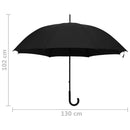 vidaXL fekete esernyő 130 cm