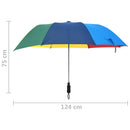 vidaXL színes automatikusan összecsukható esernyő 124 cm