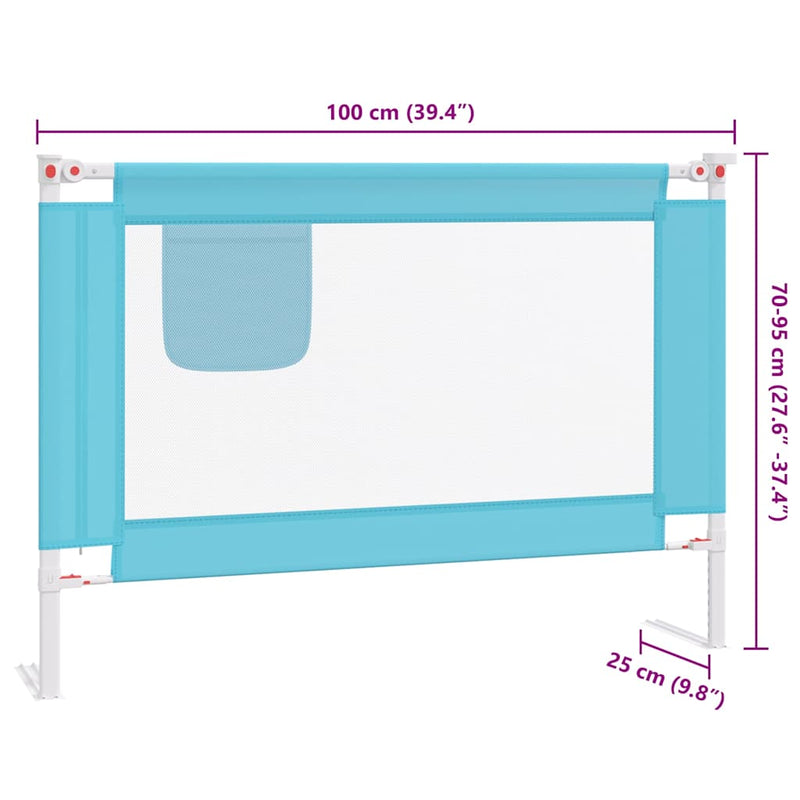 vidaXL kék szövet biztonsági leesésgátló 100 x 25 cm