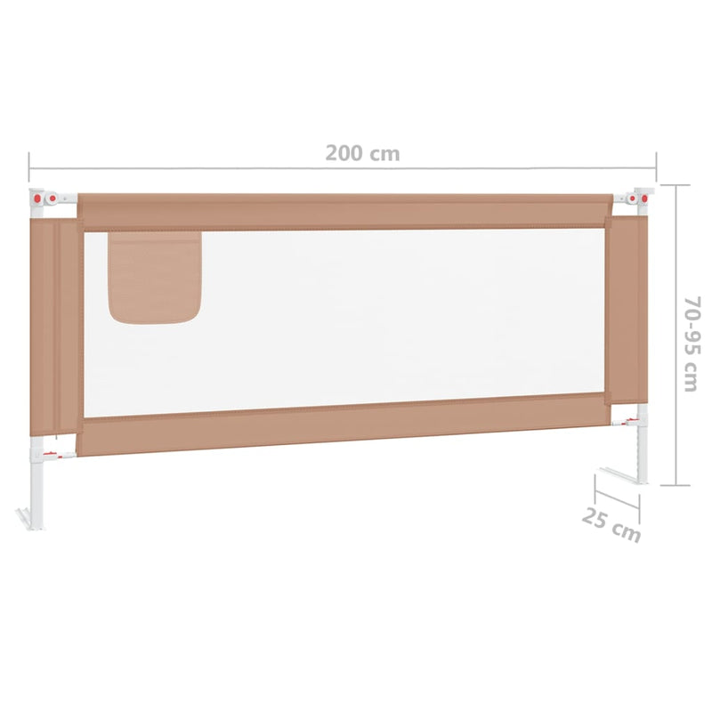 vidaXL tópszínű szövet biztonsági leesésgátló 200 x 25 cm